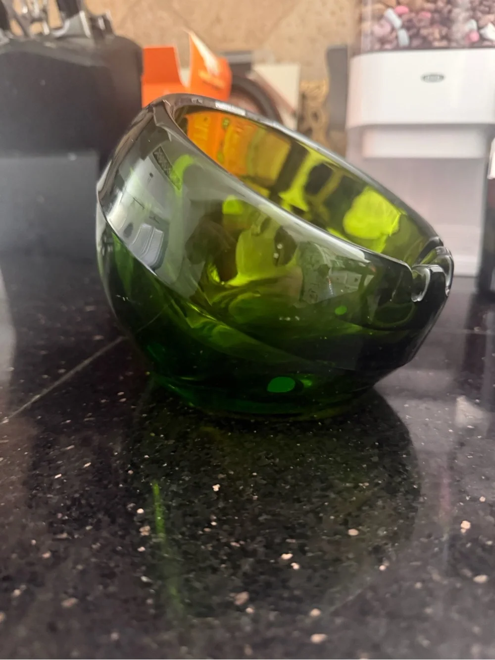 Green  Glass Decorative ashtray Bowl - Home Accents